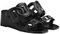 (Women) HERMES Figari 55 'Black Leather Mule Wedge' H222149Z-02