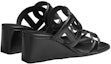 Purchase (Women) HERMES Figari 55 'Black Leather Mule Wedge' H222149Z-02