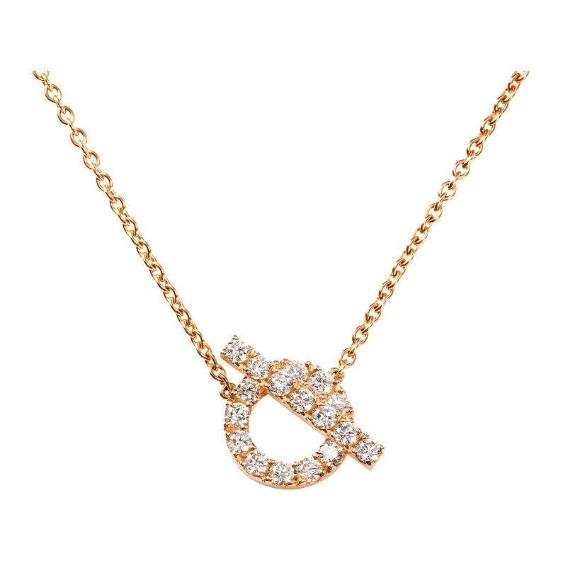 (Women) HERMES FINESSE Diamond Pendant Necklace for Women H219315B-00