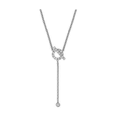 (Women) HERMES Finesse Lariat Small Q Series Platinum Lasso Necklace for Women. H219207B-00