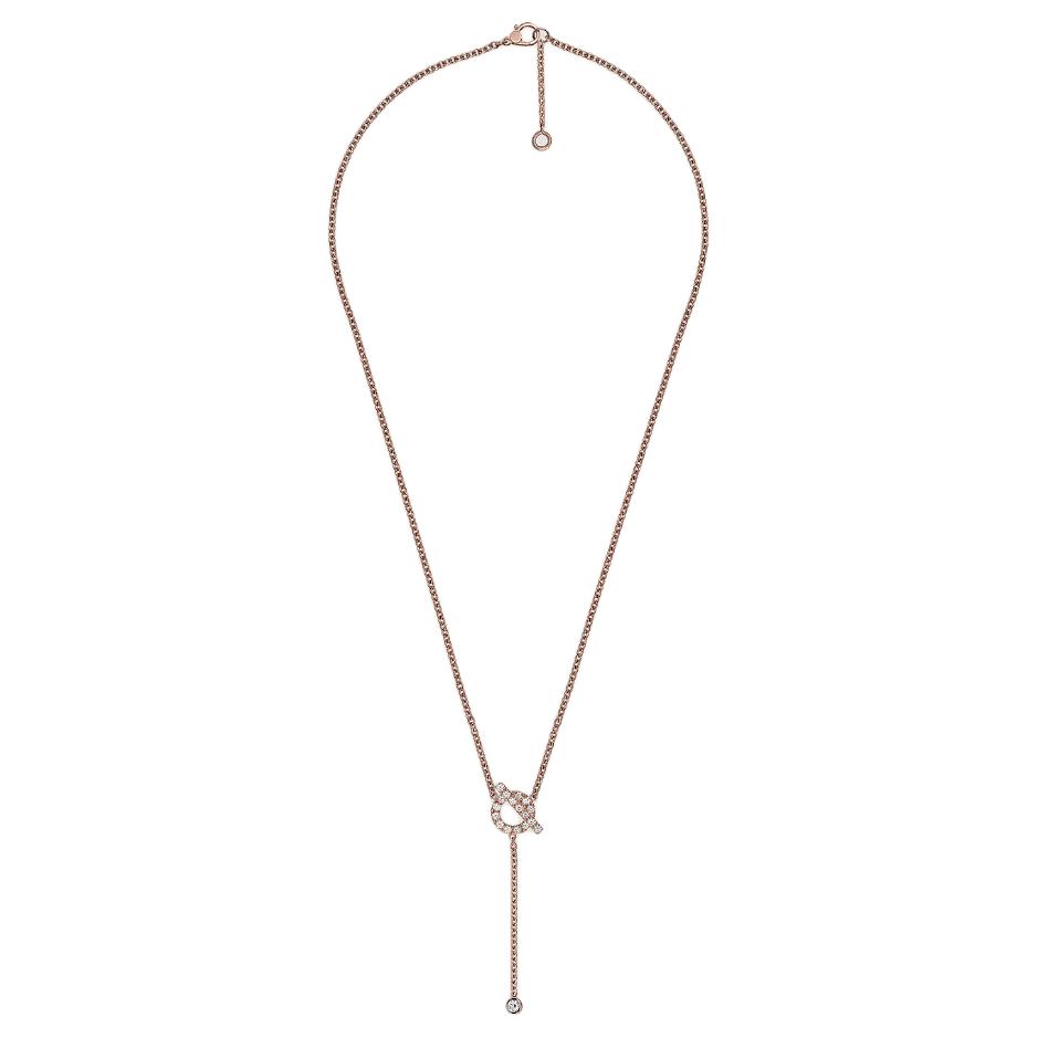 (Women) HERMES Finesse Lasso Design 18K Rose Gold Necklace for Women - Rose Gold. 105527557 圖 3
