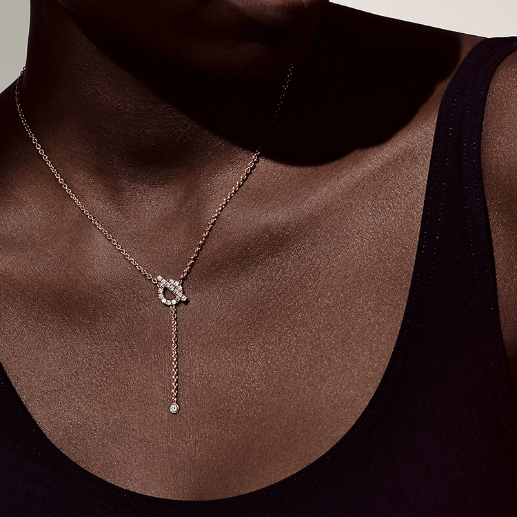 (Women) HERMES Finesse Lasso Design 18K Rose Gold Necklace for Women - Rose Gold. 105527557 圖 4
