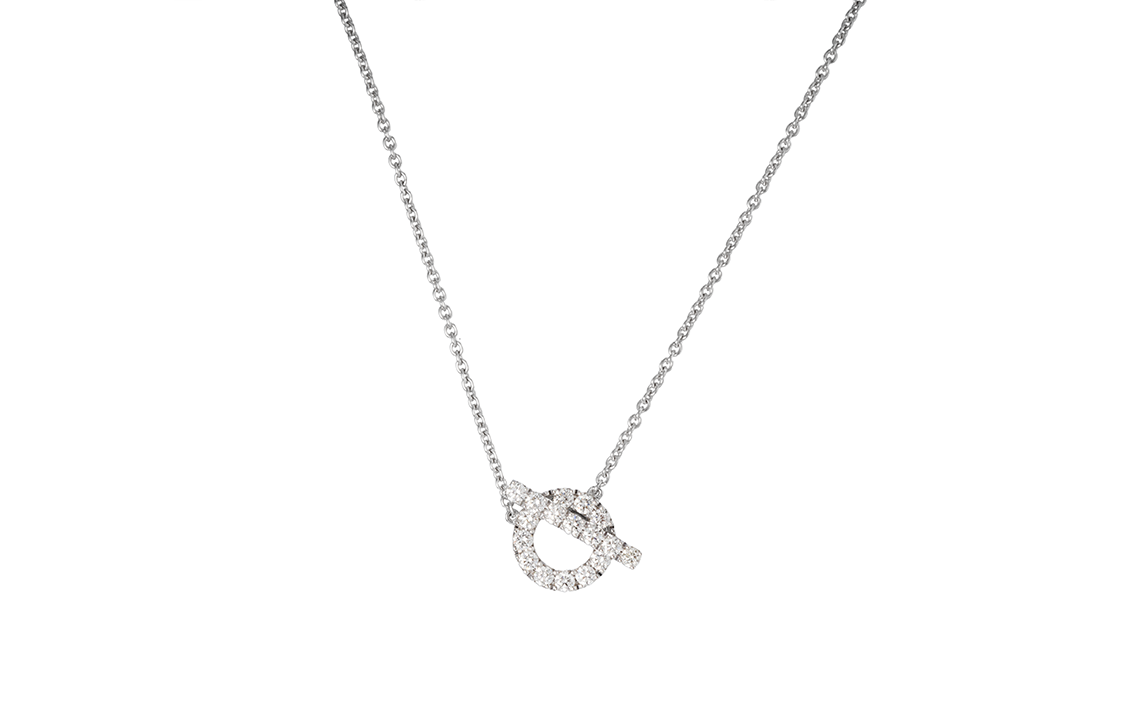(Women) HERMES Finesse Platinum White Diamond Necklace for Women H219310B-00 圖 2