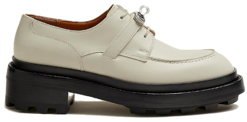 (Women) HERMES First Oxford 'White Leather Platform' H222071Z-F8 Order (Women) HERMES First Oxford 'White Leather Platform' H222071Z-F8