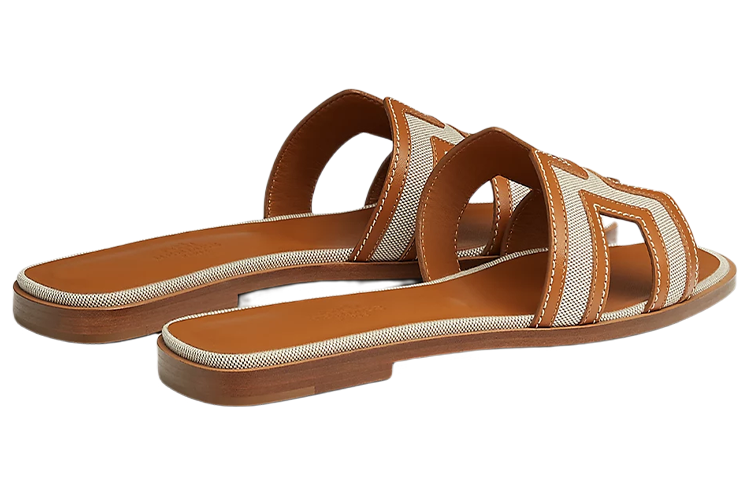 Shop (W) HERMES Kasut Rata 'Kulit Anak Lembu Coklat' H221106Z-79