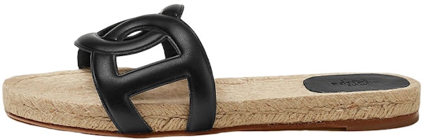 (Women) HERMES Flat Sandal 'Black Leather Fashion' H222151Z-02 (Women) HERMES Flat Sandal 'Black Leather Fashion' H222151Z-02