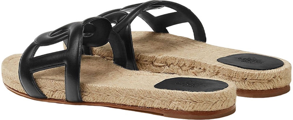 (W) 에르메스 블랙 가죽 플랫 샌들 H222151Z-02 Shop (W) 에르메스 블랙 가죽 플랫 샌들 H222151Z-02