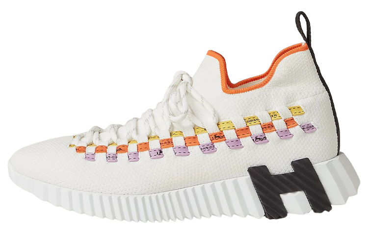 (Women) HERMES Flex 'White Fashion Lace Low-Top' H222161Z-91
