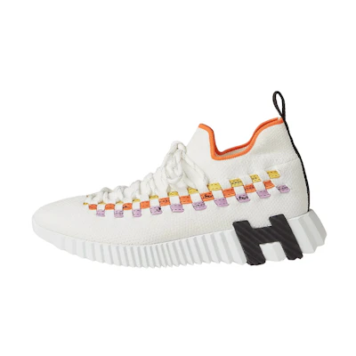 (W) HERMES Flex 'White Fashion Lace Low-Top'