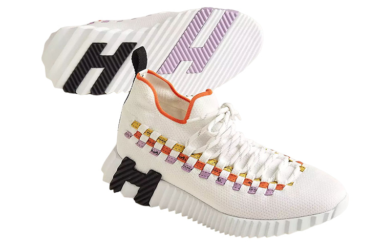 Purchase (Women) HERMES Flex 'White Fashion Lace Low-Top' H222161Z-91