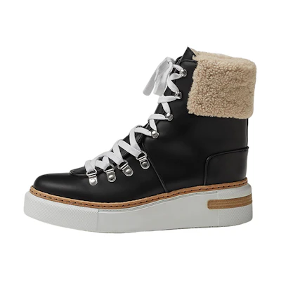 (W) HERMES Flocon Ankle Boot 'Black'