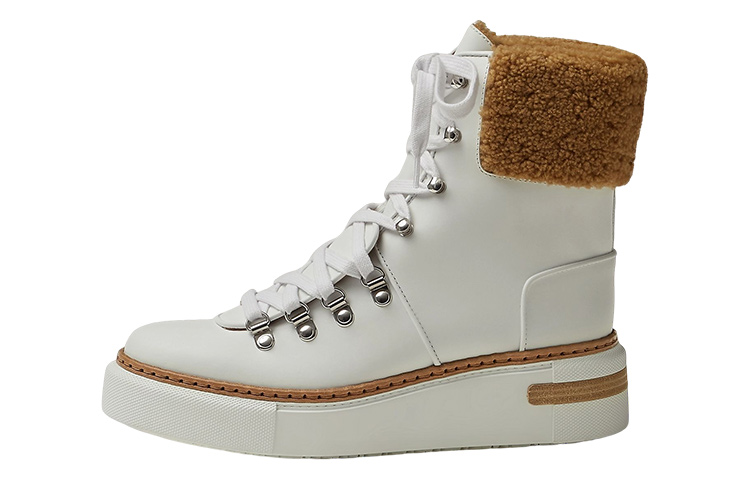 (W) HERMES Flocon Short Boot 'White'