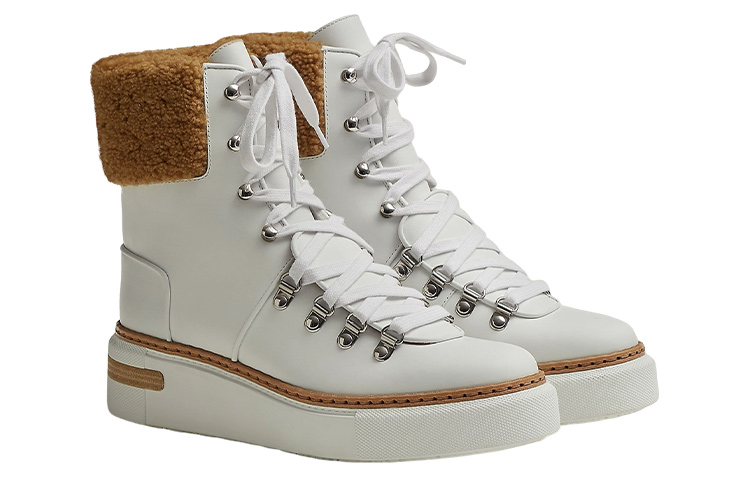 (W) HERMES Flocon Short Boot 'White' 圖 2