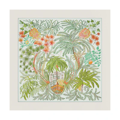 (Women) HERMES Floral Pattern Print Silk Scarf for Women - Multicolor H903908S 08