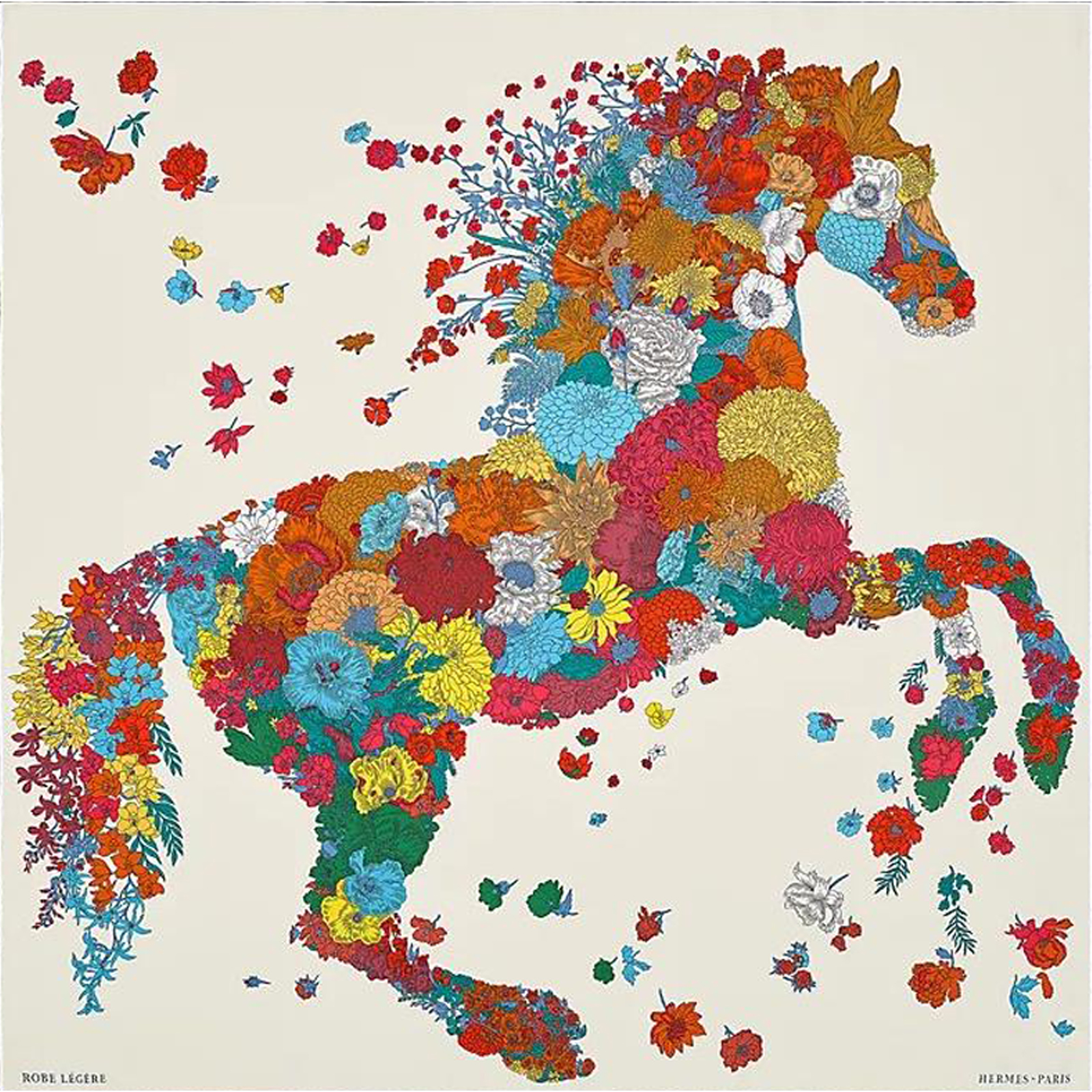 (Women) HERMES Floral Pattern Silk Scarf for Women H003904S 08 圖 2