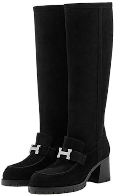 (W) 에르메스 폴리 60 블랙 스웨이드 하이탑 부츠 H222064Z-02 Lookbook (W) 에르메스 폴리 60 블랙 스웨이드 하이탑 부츠 H222064Z-02
