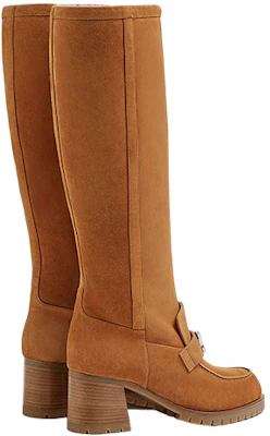 (W) HERMES Folie 60 High-Top Laars ''Bruin Fluweel'' H222063Z-A3 Purchase (W) HERMES Folie 60 High-Top Laars ''Bruin Fluweel'' H222063Z-A3