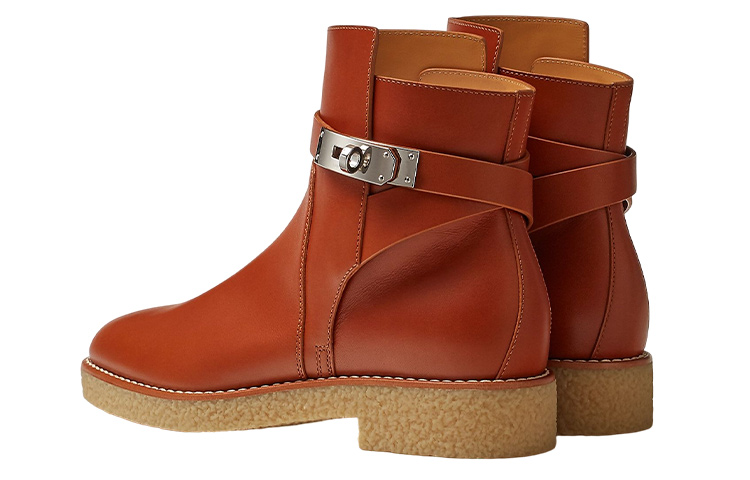 Shop HERMES愛馬仕 Follow 短靴 女款 棕色