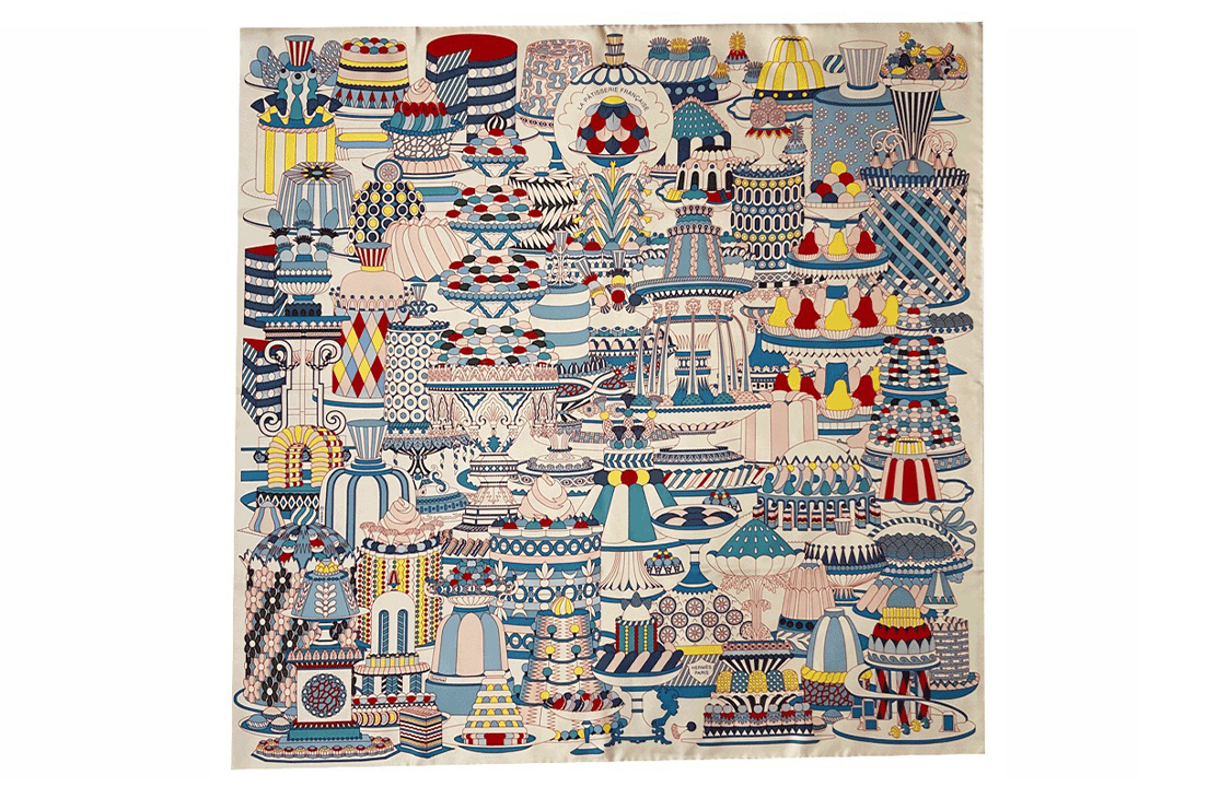 (Women) HERMES French Dessert 90 Scarf Women Multicolor H00336S-15 圖 2