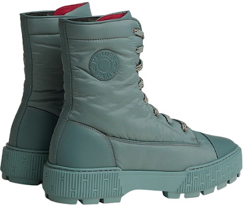 (W) HERMES Sepatu Boot Ankle 'Lace-Up Hijau' H222052Z-6U Lookbook (W) HERMES Sepatu Boot Ankle 'Lace-Up Hijau' H222052Z-6U
