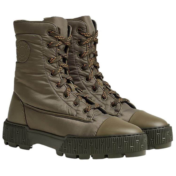 Order (W) HERMES Sepatu Boots Ankle Berenda Coklat H222052Z-K1