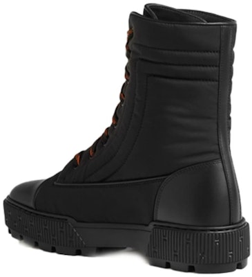 (W) HERMES But Hitam Kulit Segar Lace-Up Ankle Boot H232064-Z02 Order (W) HERMES But Hitam Kulit Segar Lace-Up Ankle Boot H232064-Z02