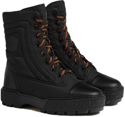 (W) HERMES But Hitam Kulit Segar Lace-Up Ankle Boot H232064-Z02 Shop (W) HERMES But Hitam Kulit Segar Lace-Up Ankle Boot H232064-Z02