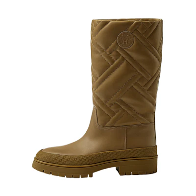 (W) HERMES Fuji Leather High-Top Boot 'Brown'