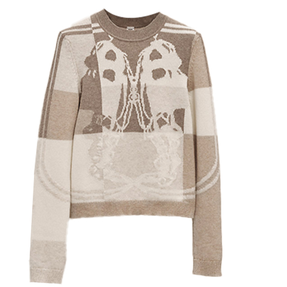 (Women) HERMES FW21 Cashmere Pullover Sweater in Linen Beige. H1H2606D25K