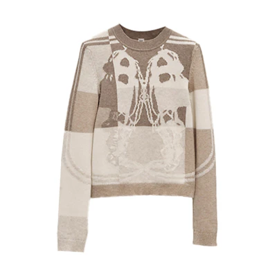 (Women) HERMES FW21 Cashmere Pullover Sweater in Linen Beige. H1H2606D25K