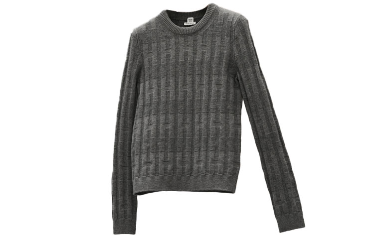 Order (Women) HERMES FW21 Wool Long-Sleeve Pullover Sweater Gray H1H2641D62C
