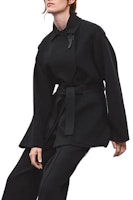 (Women) HERMES FW22 Black Belted Solid Color Jacket H2H0129DA02 (Women) HERMES FW22 Black Belted Solid Color Jacket H2H0129DA02