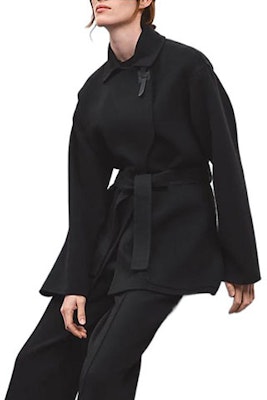 (Women) HERMES FW22 Black Belted Solid Color Jacket H2H0129DA02 Order (Women) HERMES FW22 Black Belted Solid Color Jacket H2H0129DA02