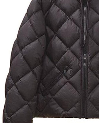 (W) HERMES FW22 Jaket Hitam Corak Geometrik & Kolar Berdiri. H2H0159D402 Sizing (W) HERMES FW22 Jaket Hitam Corak Geometrik & Kolar Berdiri. H2H0159D402