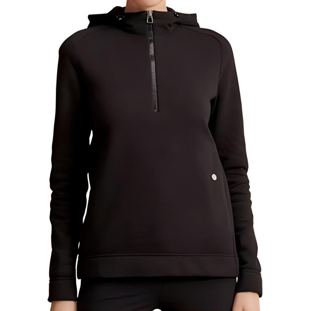 (Women) HERMES FW22  Black Long Sleeve Zip Hoodie. H800735E01