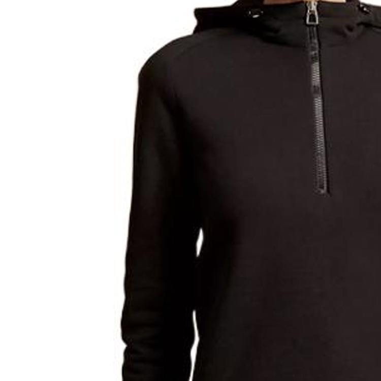 Cheap (W) 에르메스 FW22 블랙 긴팔 집업 후드티. H800735E01