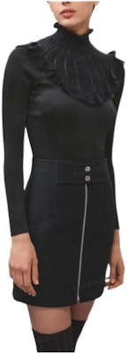 (Women) HERMES FW22 Black Slim Fit Ruffle Accent Long Sleeve Sweater H2H2612DM02 Buy (Women) HERMES FW22 Black Slim Fit Ruffle Accent Long Sleeve Sweater H2H2612DM02