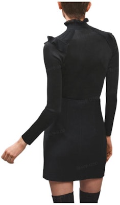 (Women) HERMES FW22 Black Slim Fit Ruffle Accent Long Sleeve Sweater H2H2612DM02 Lookbook (Women) HERMES FW22 Black Slim Fit Ruffle Accent Long Sleeve Sweater H2H2612DM02