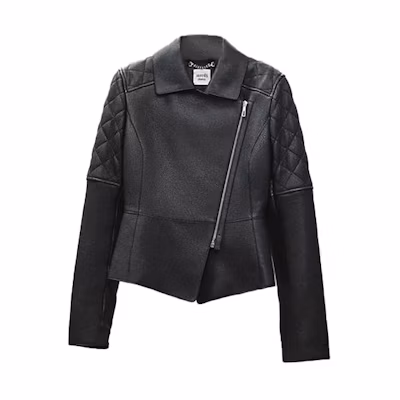 (Women) HERMES FW22 Black Solid Color Zip-Up Jacket H2H1206D002