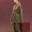 Lookbook (Women) HERMES FW22 Brown Solid Color Straight-Cut Coat. H2H0129DA1R