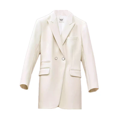 (Women) HERMES FW22 Double-Breasted White Blazer Jacket H2H0201DP9134