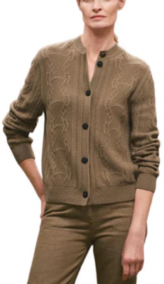 (Women) HERMES FW22 Gobi Green Geometric Wool Jacquard Knit Sweater. H2H2707D6BK Lookbook (Women) HERMES FW22 Gobi Green Geometric Wool Jacquard Knit Sweater. H2H2707D6BK