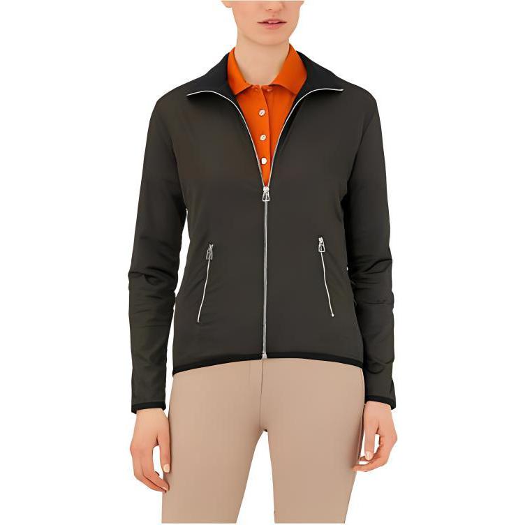 (Women) HERMES FW22  Green Solid Color Zip-Up Jacket H800165E02