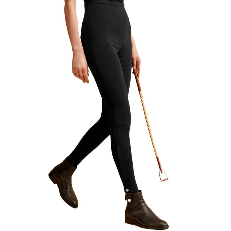 (Women) HERMES FW22  High-Waisted Drawstring Slim Casual Pants Black H800725E01