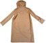 Lookbook (Women) HERMES FW22 Solid Color Hooded Coat with Patch Pocket in Dark Khaki. H3E0105DC32