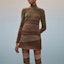 Lookbook (Women) HERMES FW22 Striped Patchwork Fleece Pullover Sweater Brown. H2H2600DG4P