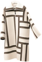 (Women) HERMES FW22 Two-Tone Long-Sleeve Coat Grey White H2H0124DA91 (Women) HERMES FW22 Two-Tone Long-Sleeve Coat Grey White H2H0124DA91