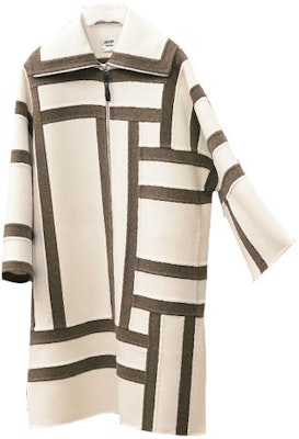 (Women) HERMES FW22 Two-Tone Long-Sleeve Coat Grey White H2H0124DA91 Order (Women) HERMES FW22 Two-Tone Long-Sleeve Coat Grey White H2H0124DA91