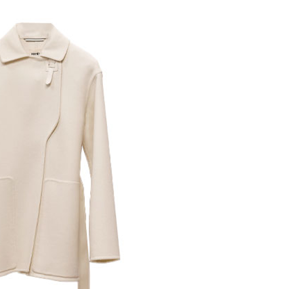 Sizing (Women) HERMES FW22  White Solid Color Long Sleeve Button-Up Jacket. H2H0129DA91