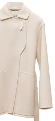 (Women) HERMES FW22 White Solid Color Long Sleeve Button-Up Jacket. H2H0129DA91 Sizing (Women) HERMES FW22 White Solid Color Long Sleeve Button-Up Jacket. H2H0129DA91